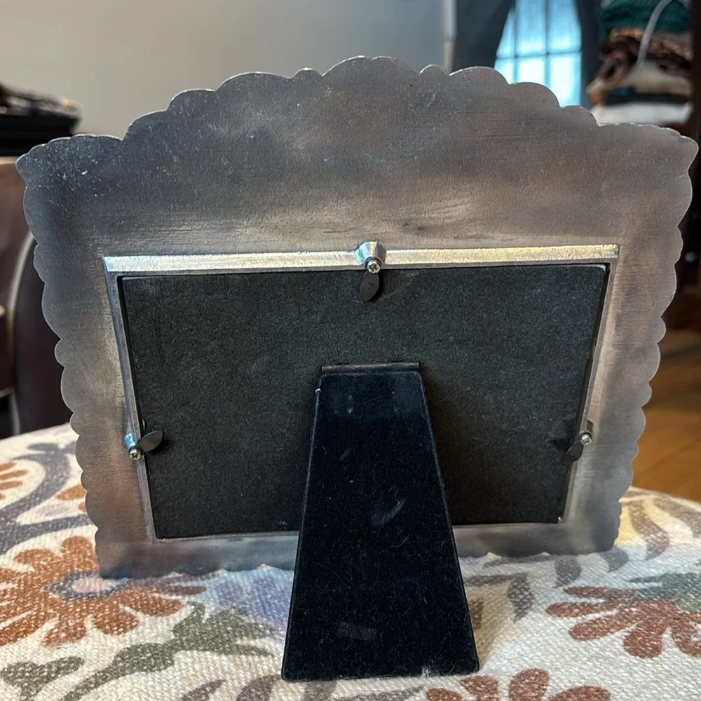 Vintage Ashleigh Manor Art Nouveau Style‎ Cast Aluminum Picture Frame 5 x 7